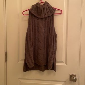 Bb dakota chenille sleeveless olive green sweater